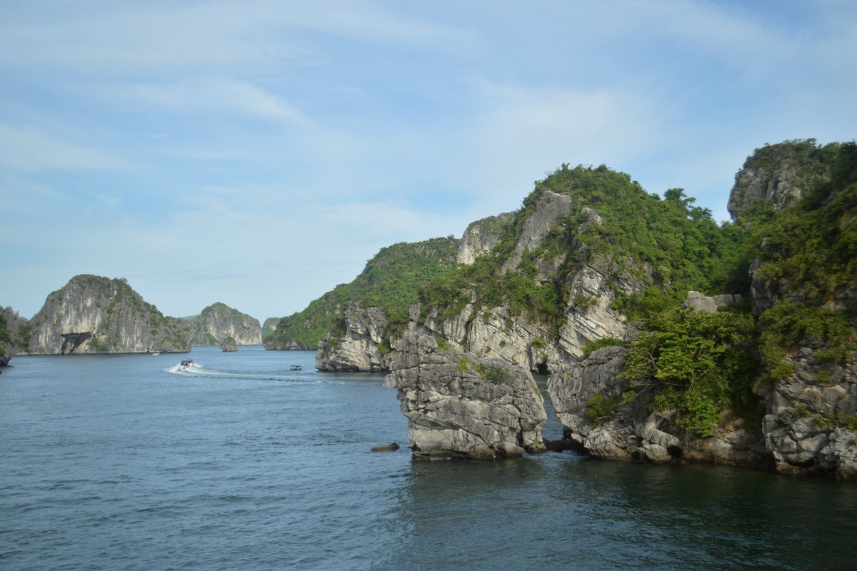 Limestone islands in Ha Long Bay, Vietnam